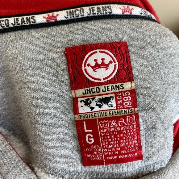 Vintage Y2K Skateboard JNCO Jeans embroidered pullover Hoodie Large - Picture 6 of 7